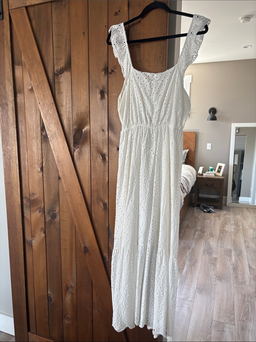 White Eyelet Maxi Dress - Sleeveless Summer Dress